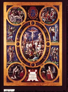 Altarpiece of Sainte-Chapelle, depicting the Crucifixion, enamelled by Leonard Limosin